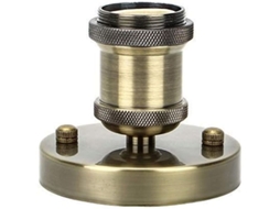 Suporte De Lâmpada E27 Linjou Vintage Adaptador De Cerâmica Antiga Para Teto, Bronze, 1 Pacote Bronze