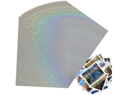 20 Folhas De Película Autoadesiva Com Efeito Arco-íris, Papel Adesivo Holográfico A4
