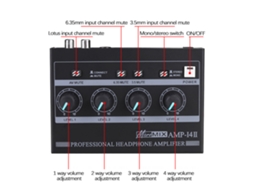 Amplificador de Fones de Ouvido Monitor In ear Portátil para Estúdios e Palcos com Controle de Volume Independente