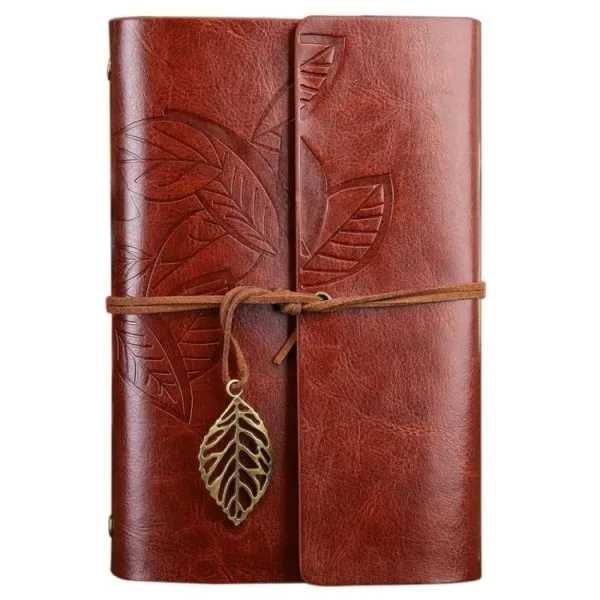 / Nn/ Diário/ Caderno 18 Cm, Couro Retrô, Marrom BRILVIBERA