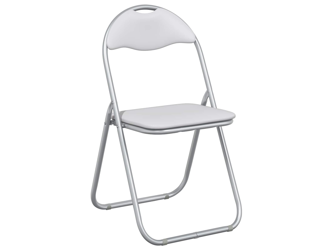 Conjunto 8 Cadeira De Jantar Dobrável Vidaxl Branco Aço (48 X 43,5 X 81 Cm)