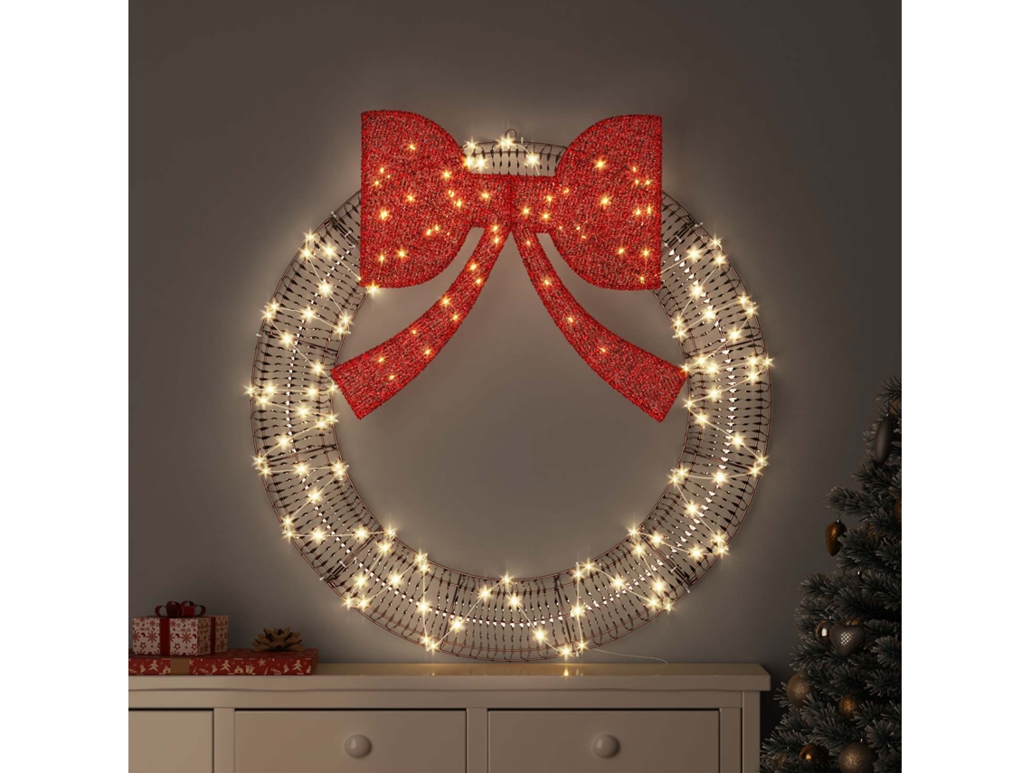 Vidaxl Guirlanda 150 Led Branco Quente 121 X 121 X 10 Cm Pet