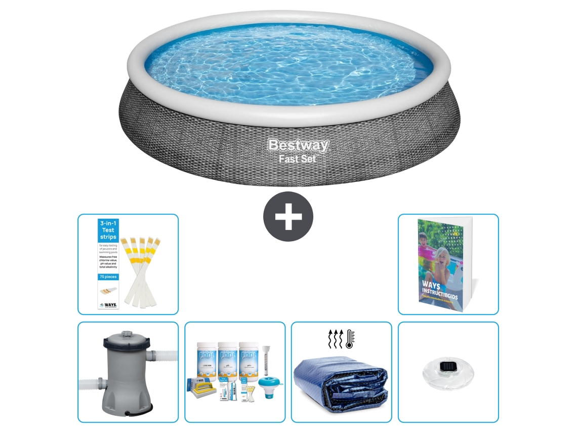 Piscina Bestway Fast Set Redonda 396x84 Cm 5 peças S228 BESTWAY