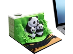 Calendário Relógio 2026, 3d Panda Com Páginas Destacáveis, Bloco De Notas Escultural Para Professores,