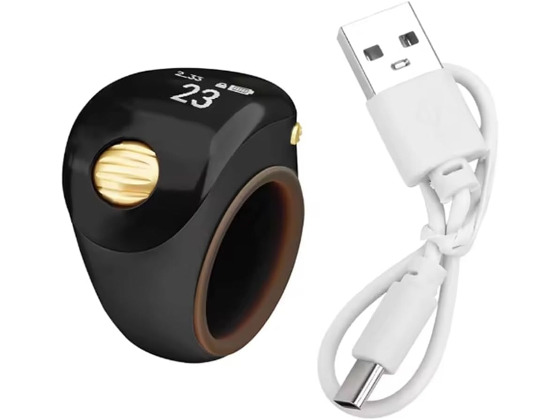 Mini Contador de Anéis Tipo C Recarregável com Tela OLED SFUSHOS