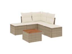 Garden Sofa Set, Garden Sofa Sets Vidaxl Bege Rattan / Vime (n/a)