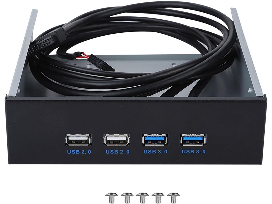 Hub Usb Frontal De 5,25 Polegadas Com 4 Portas 3.0 E 2.0, Incluindo
