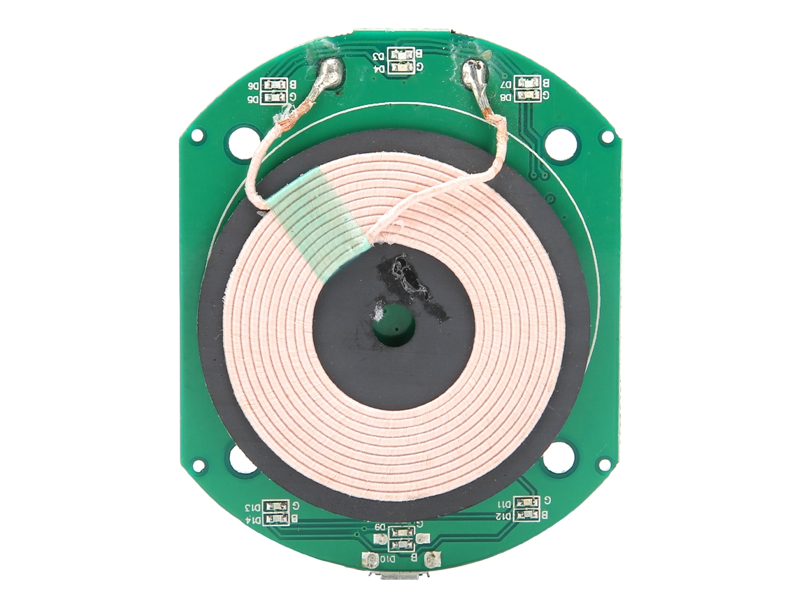 Módulo De Carregamento Sem Fio Qi 5w Placa De Circuito Pcba Com Bobina Porta Micro Usb