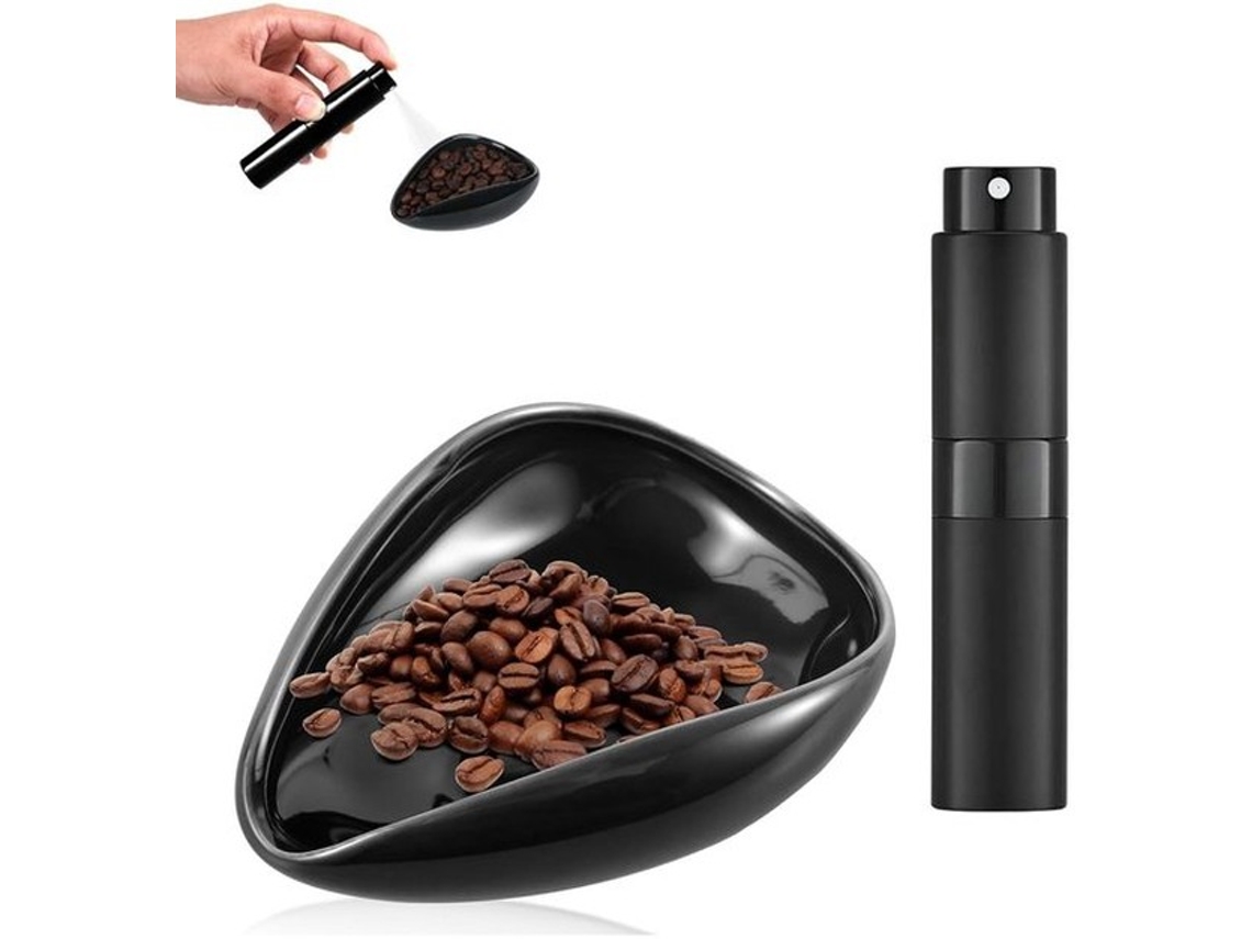 Koffiebonen Doseerbekers Van Hoge Kwaliteit - Koffieaccessoires - Spuitfles - Cadeau Voor Koffieliefhebbers - Zwart - Maat 10 X 4 X 7,5 Cm - Koffiedos