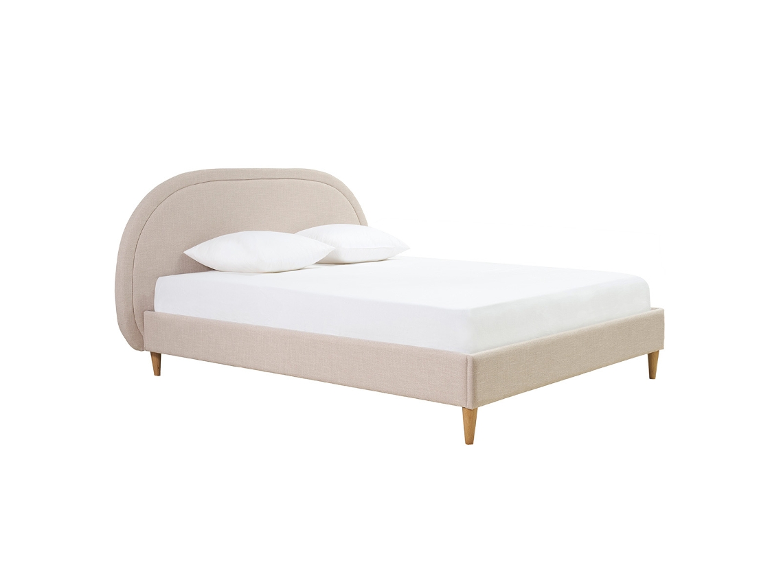 Cama de Casal Charline MILIBOO Tecido Bege (160x200cm)