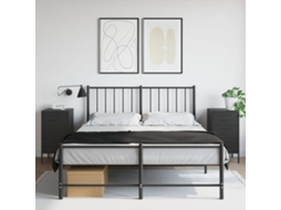 Vidaxl Mesas De Cabeceira 2 Pcs 36x39x68 Cm Aço Preto