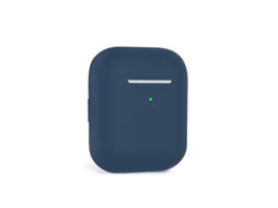 Capa Zruxe Para Apple Airpods 1/2 Silicone Azul Escuro (proteção Completa 360°, Tampa Anti-poeira)