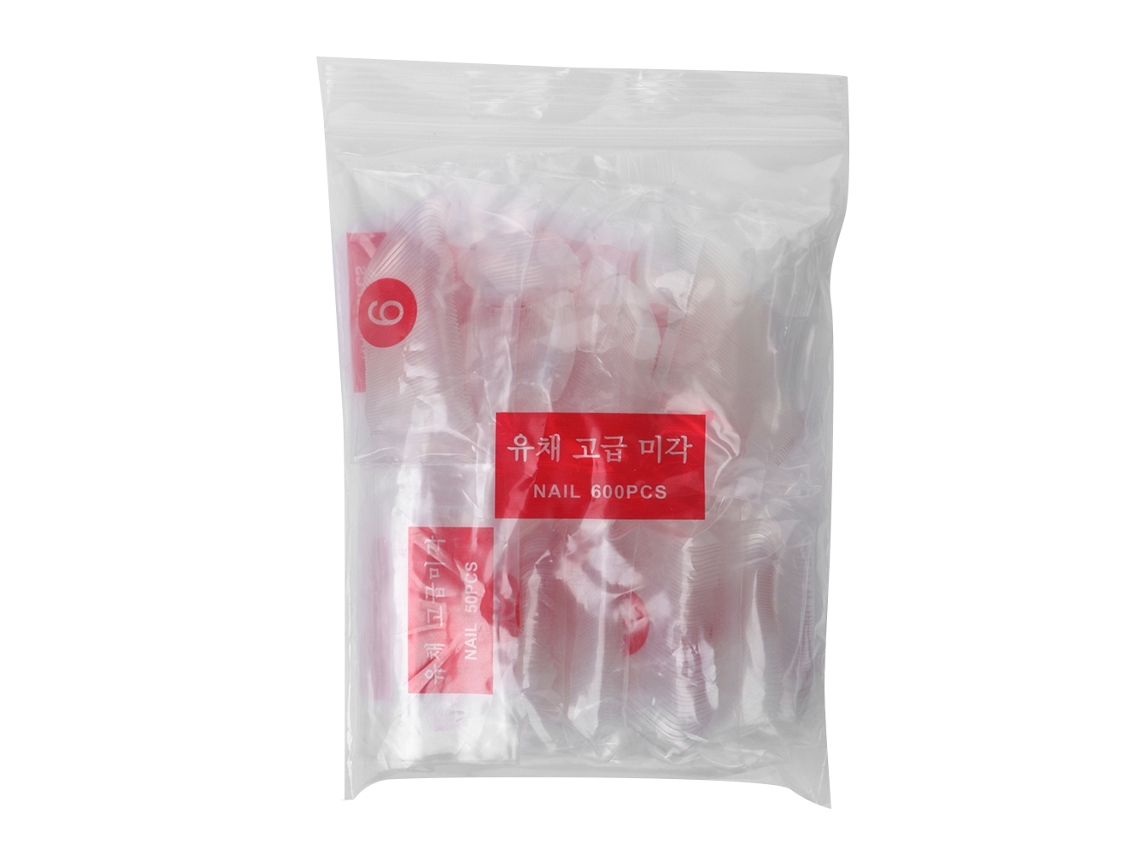 600pcs Unhas Falsas Completas De Artesanato De Unhas Ballet Pontas De Unhas Manicure Artificiais (transparente)