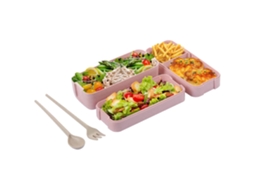 Caixa de Almoço para Adultos e Crianças 3 em 1 Compartment Container Segurança no Micro-Ondas NEVEANCE