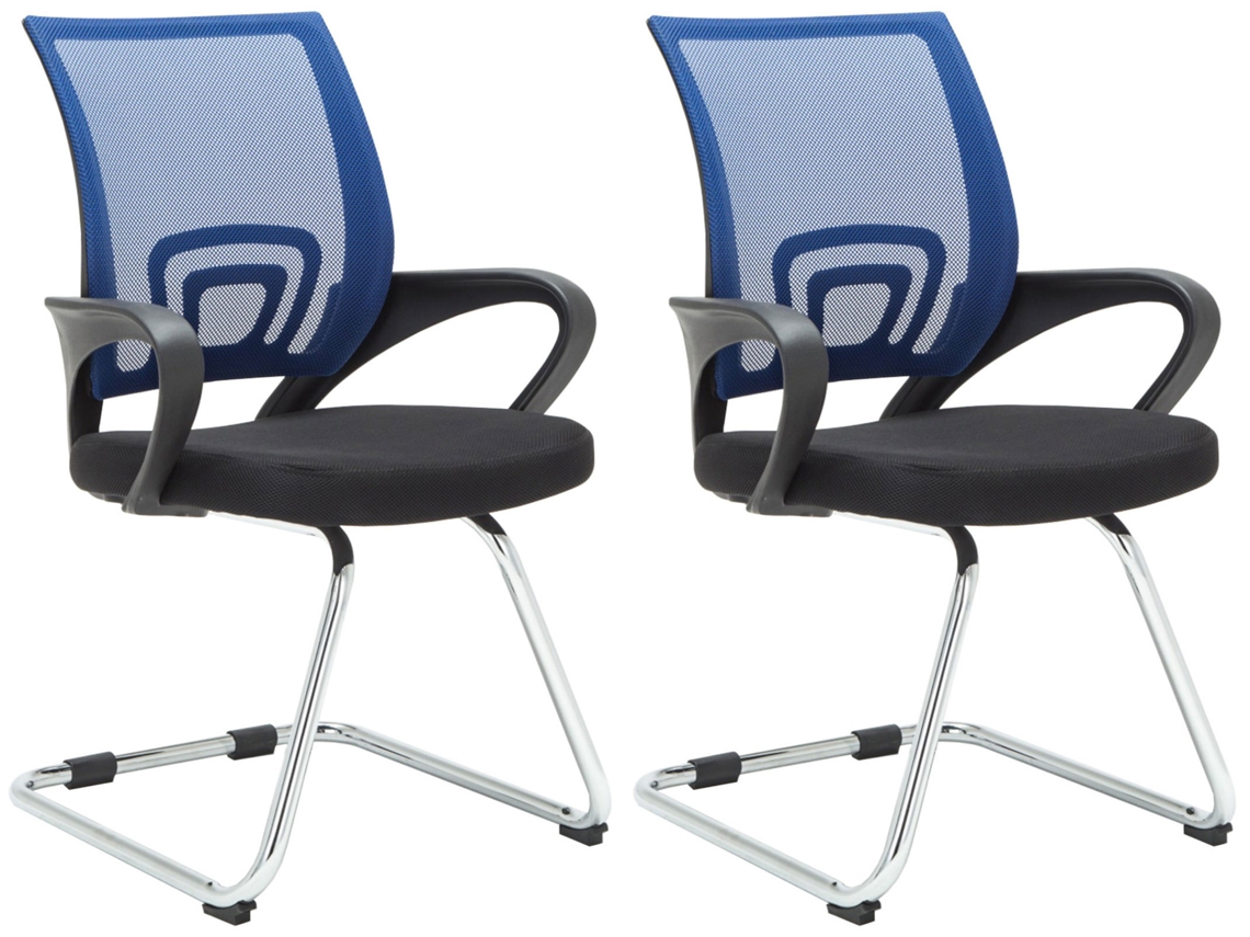 Conjunto de 2 cadeiras cantilever Eureka azul CLP