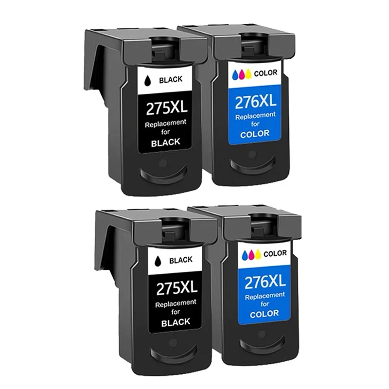 2 Tinteiros Pretos e a Cores Pg275 Cl276 para Impressoras Canon Pixma Tr4720, Tr4722, Tr4700, Ts3520, Ts3522 e Ts3500. MDUG