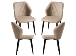 Pack 4 Cadeiras Wenye - Beige