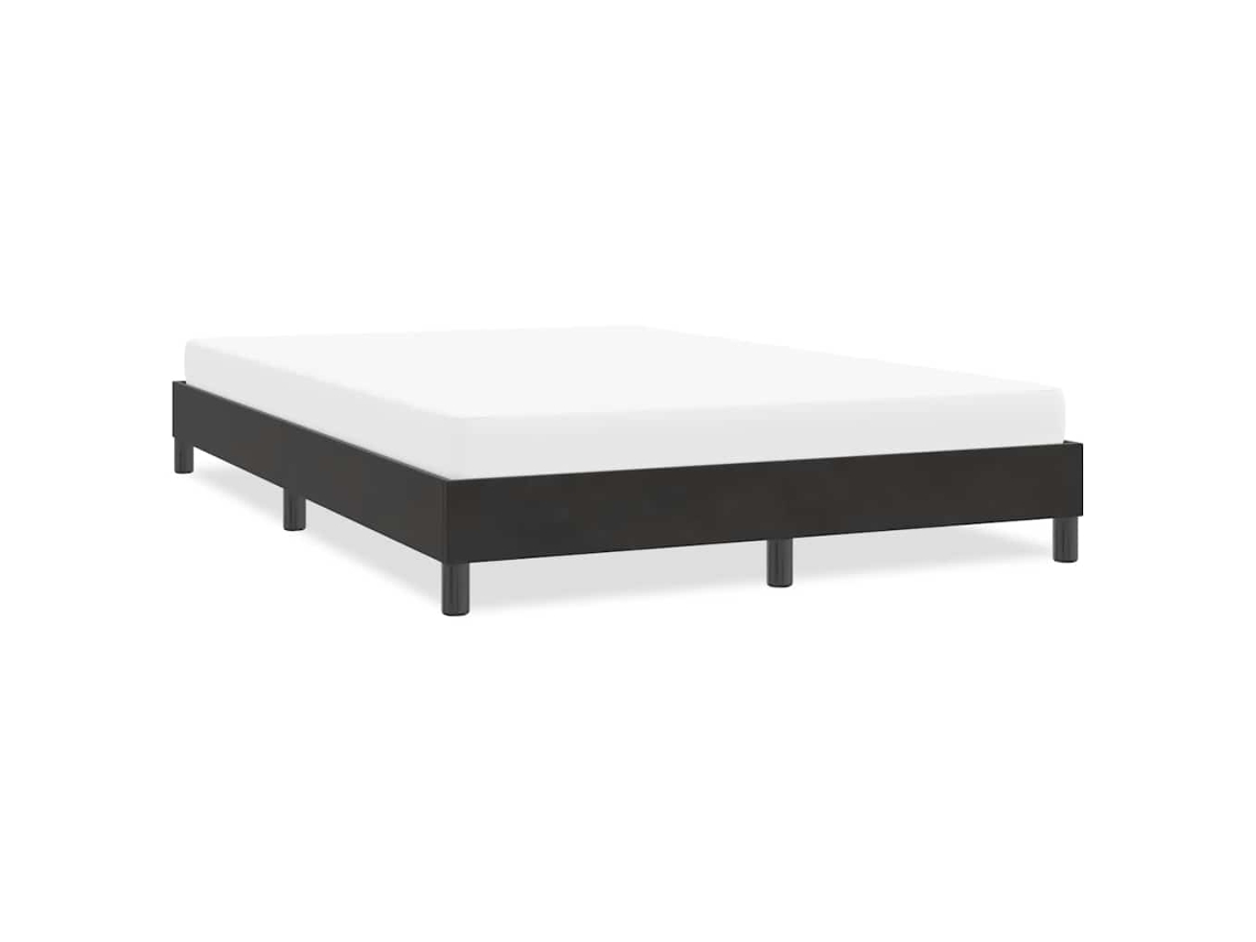 Vidaxl Cama Sem Molas/colchão 140x220 Cm Veludo Preto