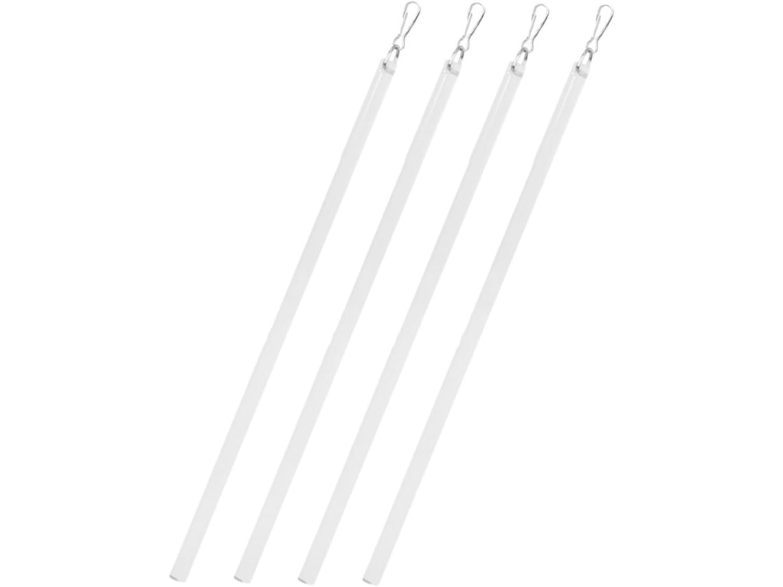 Conjunto De 4 Varões De Cortina Em Acrílico, Varões De Substituição Para Persianas Verticais, Acessórios Funcionais Para Casa.