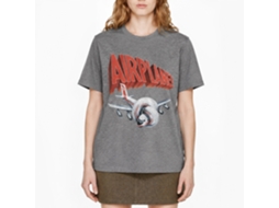 Rockinstone Airplane Movie Plane And Logo Solid Graphite Adult T-shirt Size:xxxl
