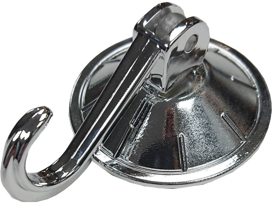 Conjunto De 5 Ganchos De Ventosa Com Efeito Cromado E Alavanca, 55 Mm