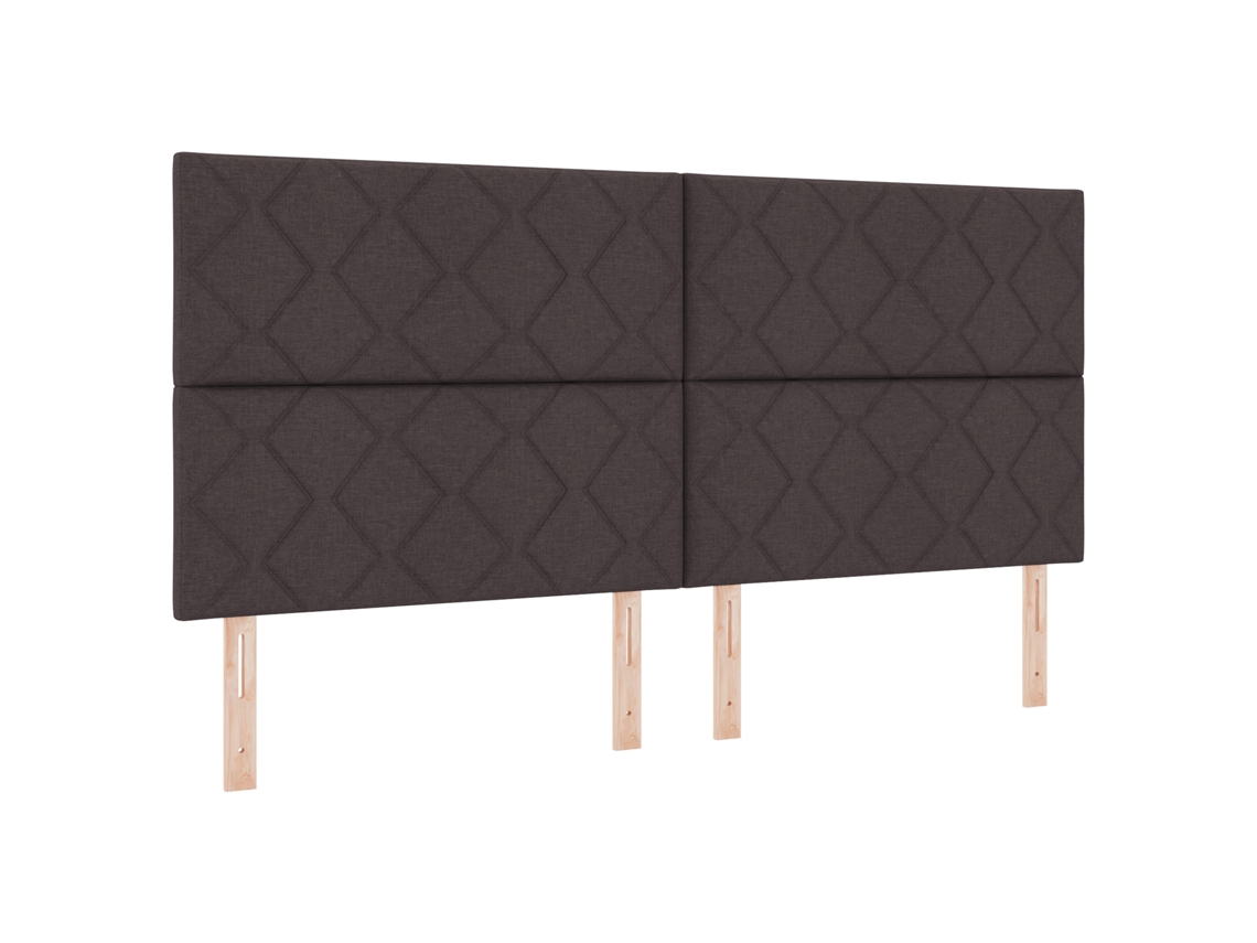 Conjunto 1 Cama Box Vidaxl Castanho Tecido (200 X 200 Cm)