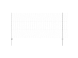 Conjunto 1 Painel De Cerca Vidaxl Prateado Aço (100 X 1,4 M)