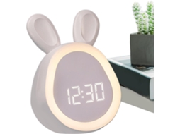Despertador Infantil Genérico Com Luz Noturna, Design De Coelho