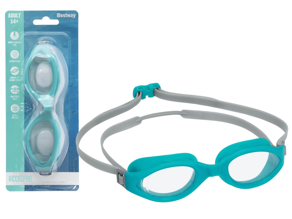 Óculos de Natação AQUAFORGE para crianças a partir de 14 anos, filtro UV, lentes coloridas, antiembaçante