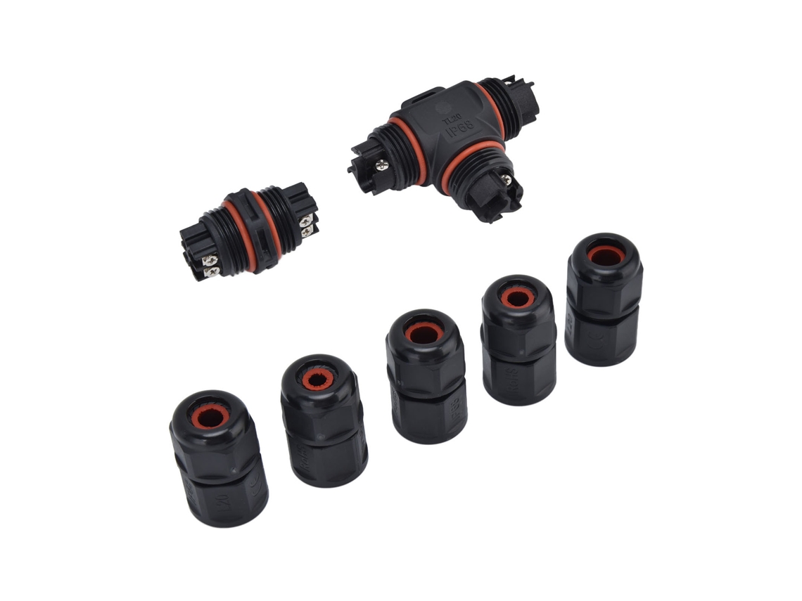 Conector de Cabo Impermeável Ip68 3 Pinos Caixa de Junção Elétrica Externa 16a