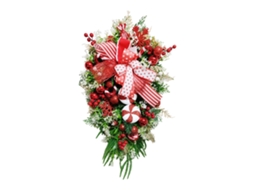 Decoração de natal pendura árvore de 45cm com doces em plástico ribbons e foam LAXISCREED