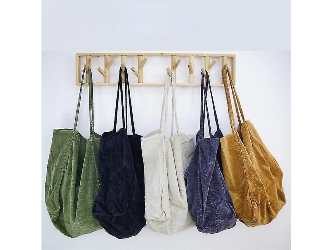 Bolsa Tote de Pana para Mulher com Grande Capacidade e Bolsinho Interno (S/MARCA)