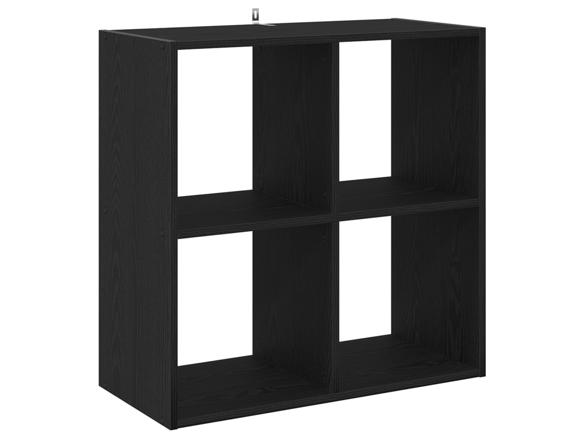 Conjunto 1 Estante De Livros Em Madeira Engenharia Vidaxl Preto Derivados De Madeira (68,5 X 32 X 68,5 Cm)