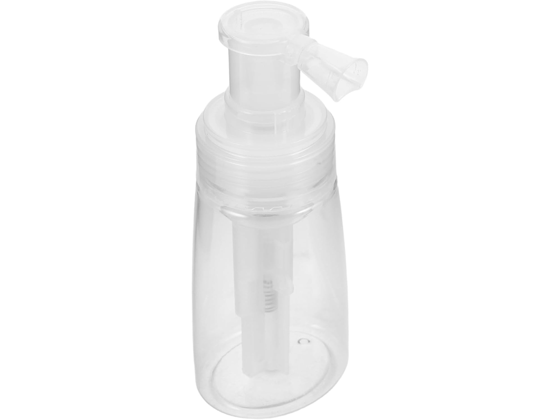 Frasco spray resistente a gotas, ideal para uso diário.