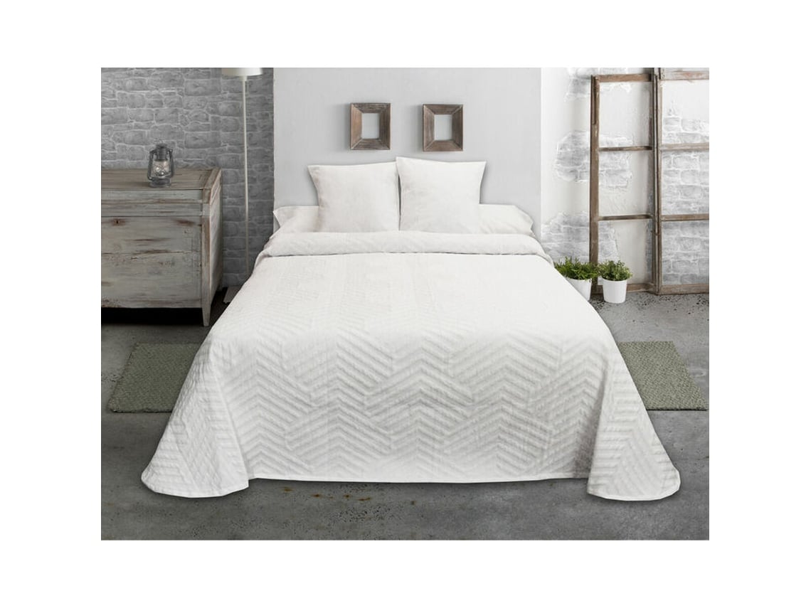 Colcha HOSTELINE ESPIGA (Branco - 200 x 270 cm)