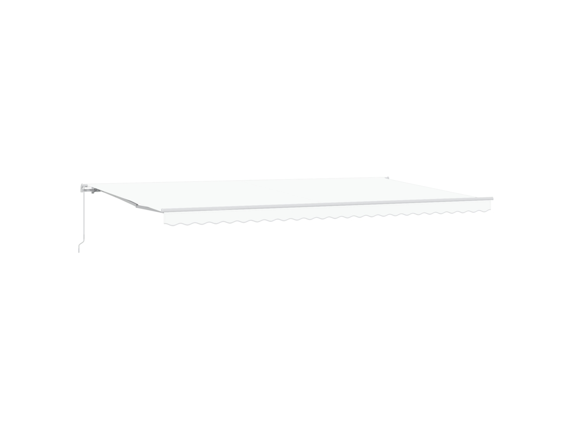 Toldo Retrátil Manual Branco Vidaxl Branco Acrílico