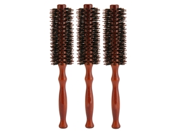 2026 3pcs Cepillo Redondo de Pelo Resistente a Altas Temperaturas Con Mango de Madera para Peinado En Casa Y Salón