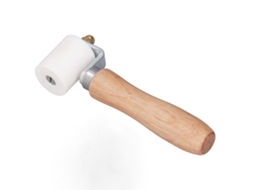 Rolo de costura ergonômico de madeira resistente a altas temperaturas para membrana de PVC impermeável e lona.