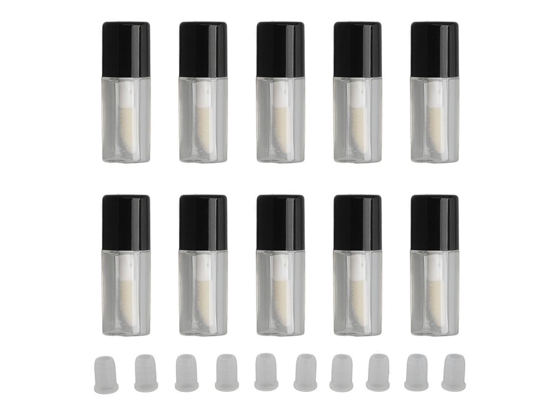 10 Peças De Tubos Reutilizáveis Mini Vazios De Brilho Labial 1,5ml