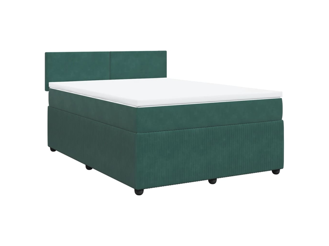Box Spring Bed, Box Spring Beds Vidaxl Verde Veludo (140 X 200 Cm)