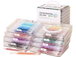 Canetas Em Gel Com Tinta, Estojo E Material De Escritório Secagem