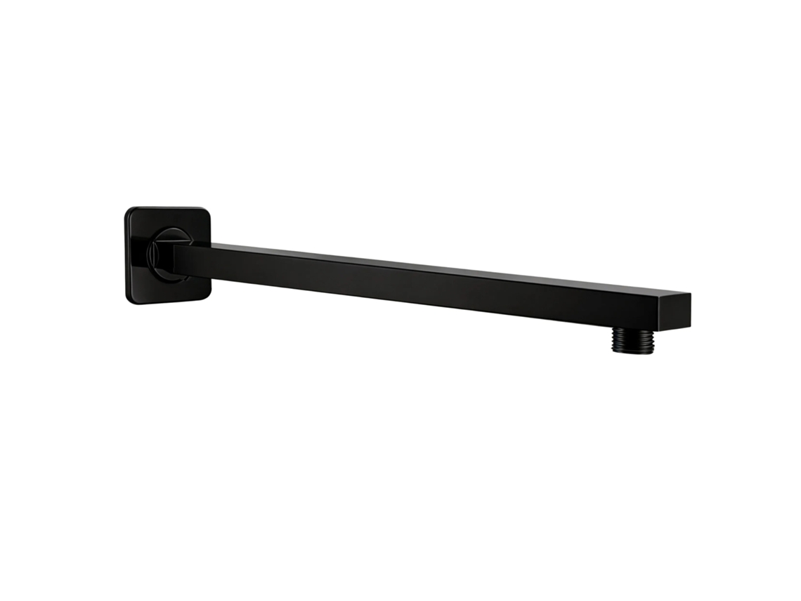 Braço De Chuveiro Quadrado Rea Js-9022b 40cm Black