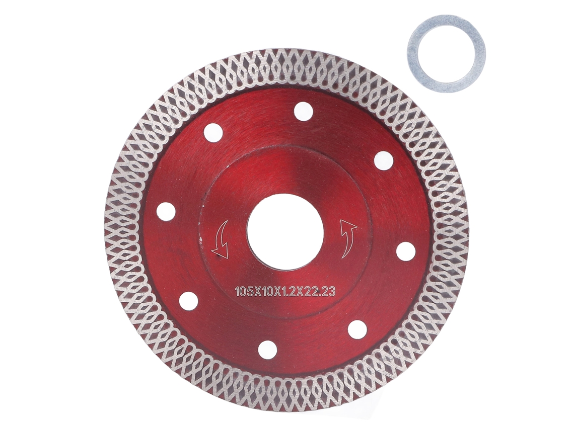 Hoja De Sierra Diamante 4 Pulgadas Para Cortar Baldosas Porcelánicas Cerámica Granito Mármol Ladrillos Pulido Rojo