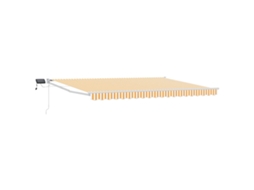 Conjunto 1 Sombra De Sol Externa Vidaxl Amarelo Poliéster (4 × 3 M)