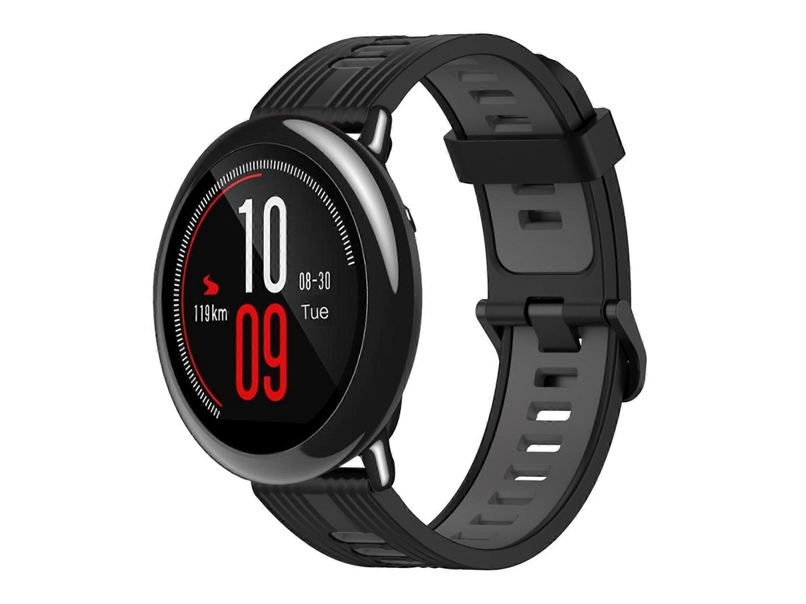 Pulseira De Silicone Bicolor Com Padrão Vertical De 22 Mm Para Amazfit Pace
