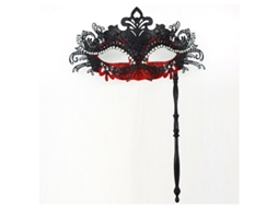 Máscara facial Fasst Phoenix Tail Half Face com cabo removível, máscara fina e brilhante para festas de carnaval e bailes de máscaras.
