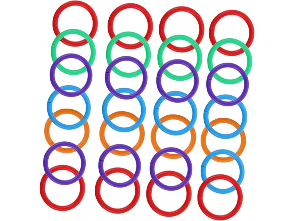 Conjunto De 100 Argolas De Plástico Para Encadernação, Com Diâmetro Interno Adequado Para Livros E C Gokoco