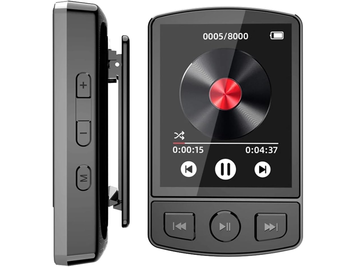 Leitor de MP3/MP4 Bluetooth, E-book, Rádio FM, Esportes, Gravação de Vídeo, Despertador, Compatível com Múltiplas Funções Externas
