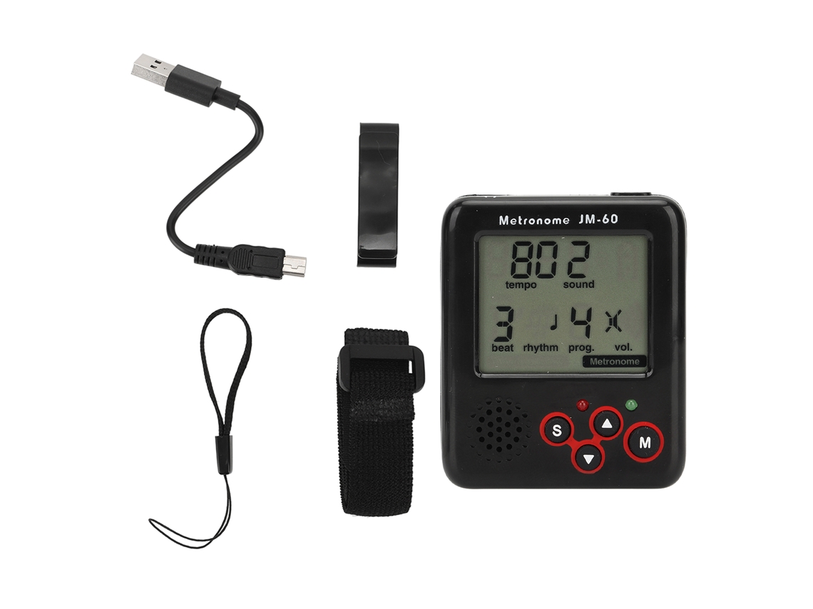 2026 metrônomo Digital Mini Lcd Clip Usb Carregável Pequeno para Piano Violino Guitarra