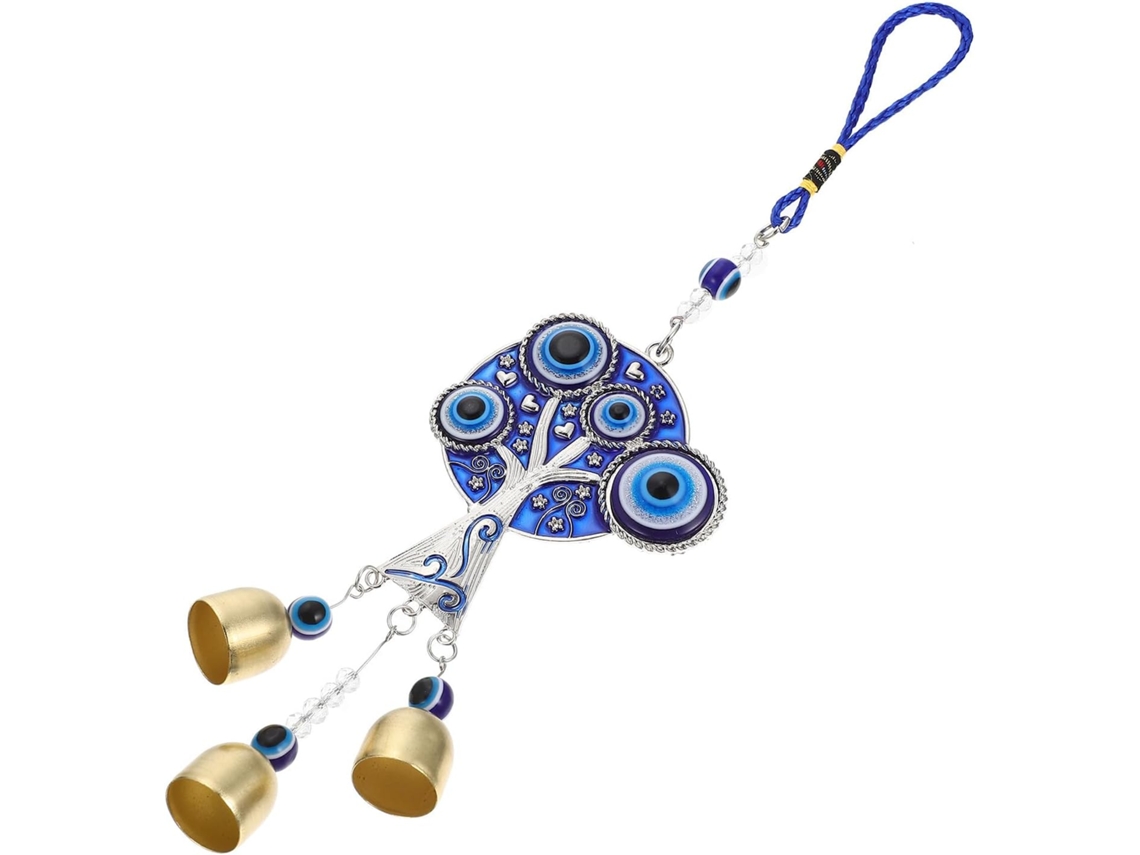Decoração Suspensa Elegante da Healeved com Árvore da Vida e Olho Grego Azul, Feita de Liga Metálica e Esmaltes CHABERLU